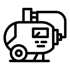Poster - Air compressor icon. Outline air compressor vector icon for web design isolated on white background