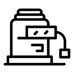 Poster - factory compressor icon. outline factory compressor vector icon for web design isolated on white bac