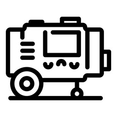 Poster - compressor instrument icon. outline compressor instrument vector icon for web design isolated on whi