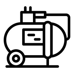 Poster - Cylinder compressor icon. Outline cylinder compressor vector icon for web design isolated on white background