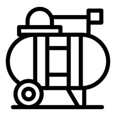 Poster - Compressor machine icon. Outline compressor machine vector icon for web design isolated on white background