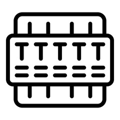 Poster - Junction box icon. Outline junction box vector icon for web design isolated on white background