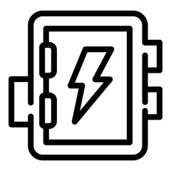 Poster - Electric junction box icon. Outline electric junction box vector icon for web design isolated on white background