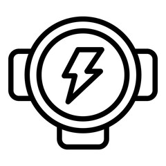 Poster - round energy box icon. outline round energy box vector icon for web design isolated on white backgro