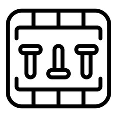 Poster - breaker box icon. outline breaker box vector icon for web design isolated on white background