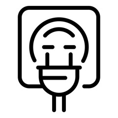 Poster - Socket icon. Outline socket vector icon for web design isolated on white background