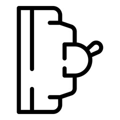 Poster - energy switch icon. outline energy switch vector icon for web design isolated on white background
