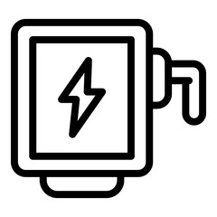 Poster - Electric panel switch icon. Outline electric panel switch vector icon for web design isolated on white background