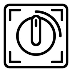 Poster - power electric light icon. outline power electric light vector icon for web design isolated on white