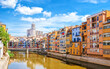 The city of Girona and Onyar riverside, Spain