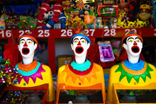 Laughing Clowns At The Side Show At The Young Cherry Festival
