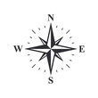 Wind rose. Compass rose. Navigation button. Cardinal points. Star icon. Star button. Logo template. North, east, south, west. World directions. Map orientation. Map symbol. Compass icon. Cartography.