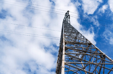 Blue sky and power tower