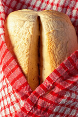 Delicious fresh baked buttermilk bread loaf