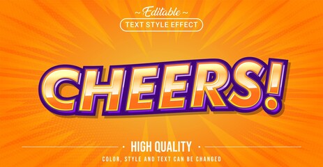 Poster - Editable text style effect - Cheers text style theme.