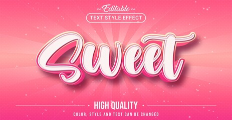 Aufkleber - Editable text style effect - Sweet text style theme.