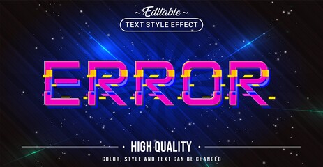 Poster - Editable text style effect - Error text style theme.