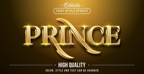 Poster - Editable text style effect - Prince text style theme.
