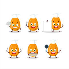 Sticker - Cartoon character of kumquat with various chef emoticons