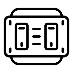Poster - Interior switch energy icon. Outline interior switch energy vector icon for web design isolated on white background
