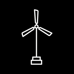 Canvas Print - Unique Windmill Vector Line Icon