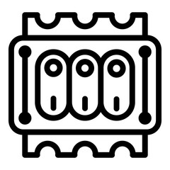 Poster - Energy dashboard switch icon. Outline energy dashboard switch vector icon for web design isolated on white background