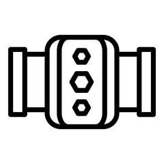 Poster - sewage pipe icon. outline sewage pipe vector icon for web design isolated on white background
