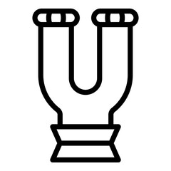 Poster - Water pipe icon. Outline water pipe vector icon for web design isolated on white background