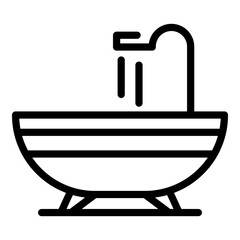 Poster - bath sewerage icon. outline bath sewerage vector icon for web design isolated on white background