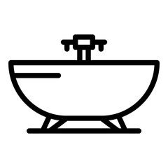 Poster - bathroom sewerage icon. outline bathroom sewerage vector icon for web design isolated on white backg