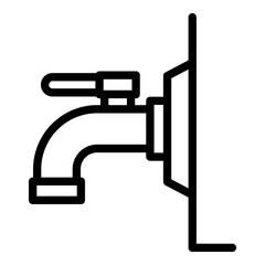 Poster - Tap pipe icon. Outline tap pipe vector icon for web design isolated on white background