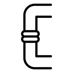 Poster - Fitting pipe icon. Outline fitting pipe vector icon for web design isolated on white background