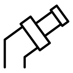 Poster - Plastic pipe icon. Outline plastic pipe vector icon for web design isolated on white background