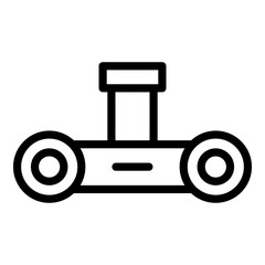 Poster - Sink pipe icon. Outline sink pipe vector icon for web design isolated on white background