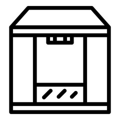 Poster - Shower cabin icon. Outline shower cabin vector icon for web design isolated on white background