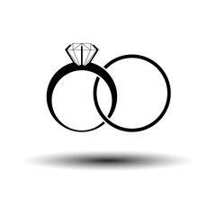 Sticker - Wedding Rings Icon