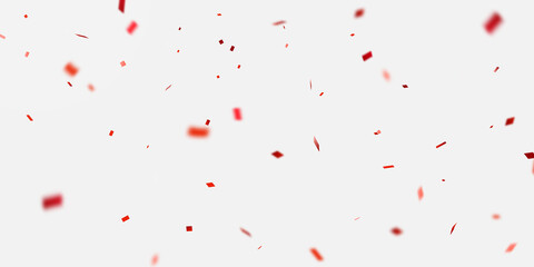 Wall Mural - celebration background template with confetti red ribbons. luxury greeting rich card.