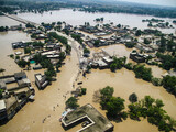 Fototapeta  - Pakistan floods in 2010 in the SWAT valley.