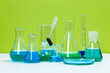 Leinwandbild Motiv science laboratory test tubes, chemical laboratory equipment
