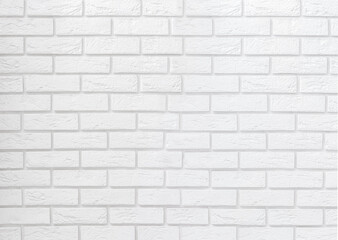  A white brick wall. Copy space for text