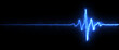 Blue colorful heartbeat rate and pulse on black screen, seamless and loop motion animate footage