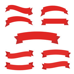 Wall Mural - set of ribbons for anniversary. banner ribbon vector
