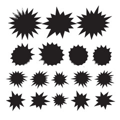 Wall Mural - set of vector starburst, sunburst badges. starburst isolated icons set