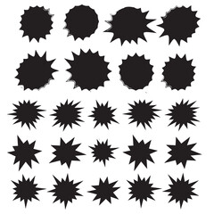 Wall Mural - set of vector starburst, sunburst badges. starburst isolated icons set