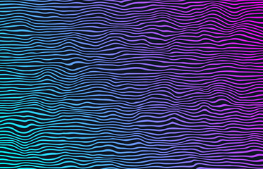 Poster - Vector image of distorted holographic pearly neon mesh. Vaporwave synthwave cyberpunk illustration