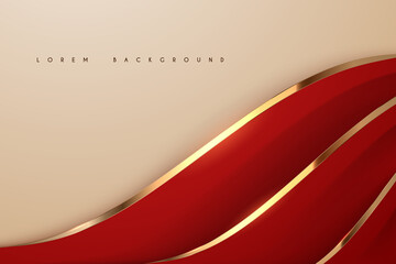 Wall Mural - Abstract red and gold soft background