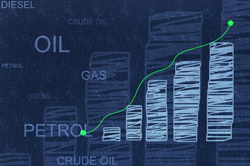 2d rendering Stock market online business concept. business Graph 
