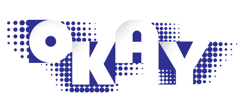 Okay background in typographical style, agreement banner.