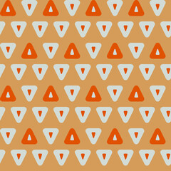 Poster - Seamless geometric pattern with the image of triangles, geometric shapes. Vector design for web banner, business presentation, brand package, fabric, print, wallpaper, postcard.