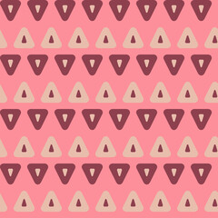 Poster - Seamless geometric pattern with the image of triangles, geometric shapes. Vector design for web banner, business presentation, brand package, fabric, print, wallpaper, postcard.